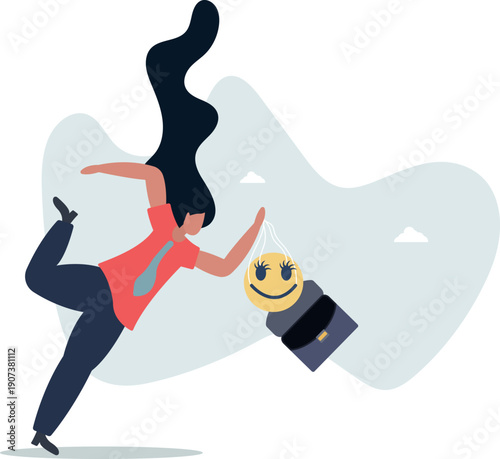 Control emotion or expression, emotional intelligence manage positive way to solve problem and conflict concept.person's life situation and his activities.