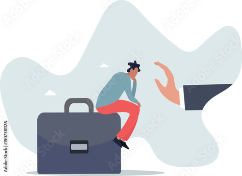 Application rejected, fail to get new job or loan, insurance request refusal, offer denied, disappointment and failure concept.person's life situation and his activities.