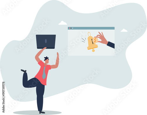 Subscription business model, customer subscribe online service and pay recurring price,person's life situation and his activities.