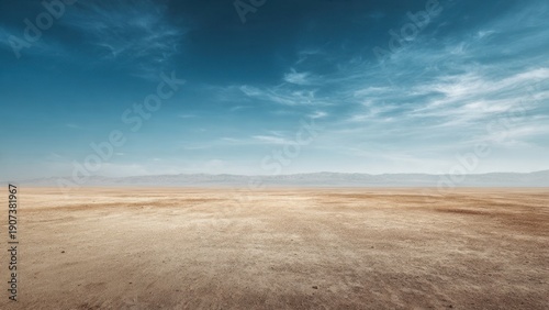 Desert Landscape Under a Blue Sky