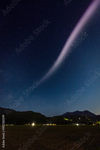 Fotografie STEVE Aurora Phenomenon Over Chilliwack British Columbia Canada Night Sky