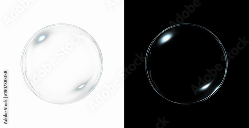 Foto Soap bubble isolated on white PNG bubble transparent  crystal ball isolated show
