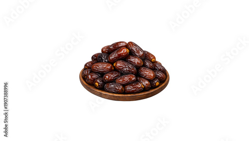 3D Dates on Wooden Plate