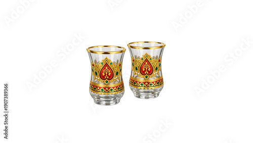 3D Tea Cups Arabic Style