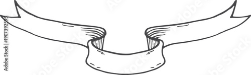 Vintage label. Ribbon flag banner in antique style