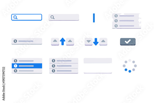 Empty icon suggestions generation image simple search bar cursor suggestion state vector
