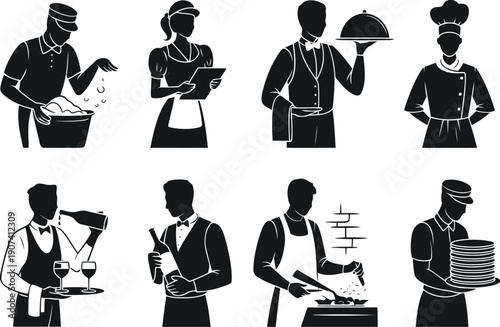Food service icon set Vector