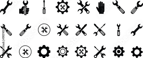 Tool icon set Vector