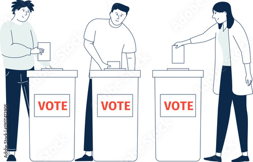 People voting icon. Political choice. Democratic election