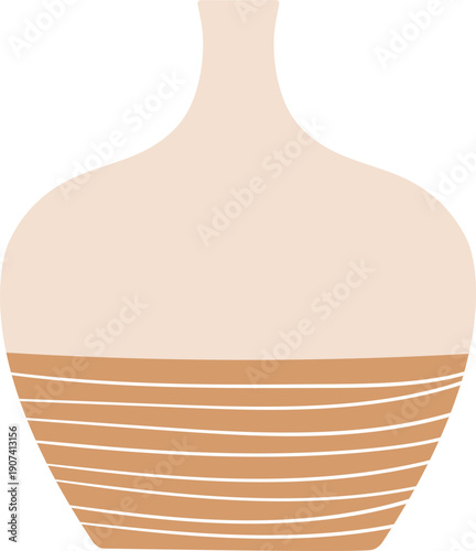 Classic vase. Ceramic clay jug color icon