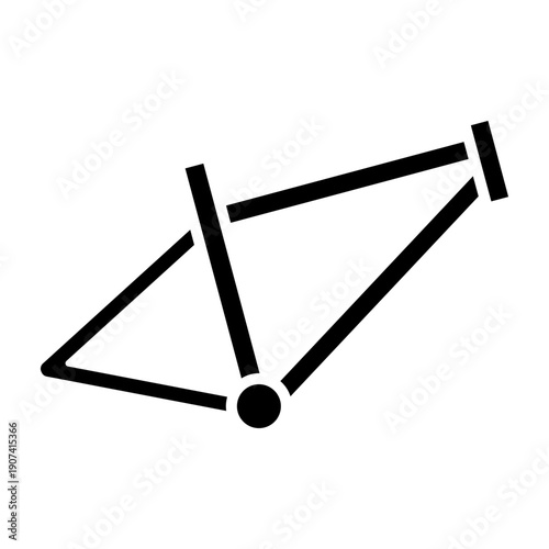 Bike frame, bicycle frame glyph solid icon