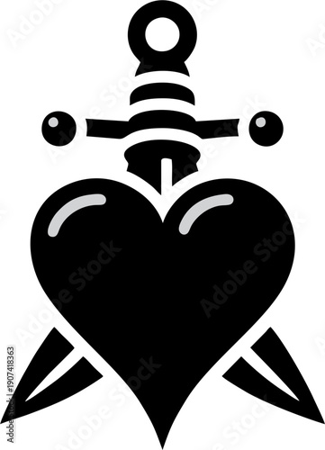 Dark Love Tattoo Illustration...