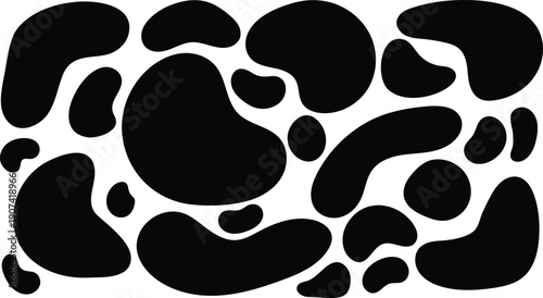 Abstract art black and white pattern