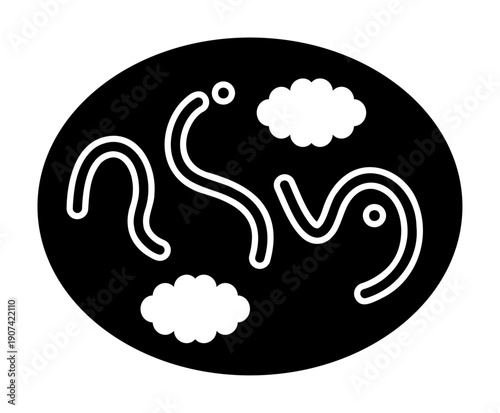 空に浮かび上がる飛蚊症のイメージイラスト