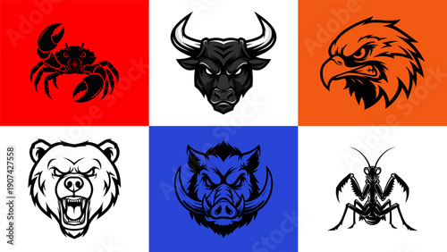mascot logo pack for digital sports teams and gaming communities
