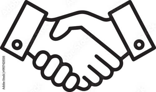 Handshake icon for partnership and agreement