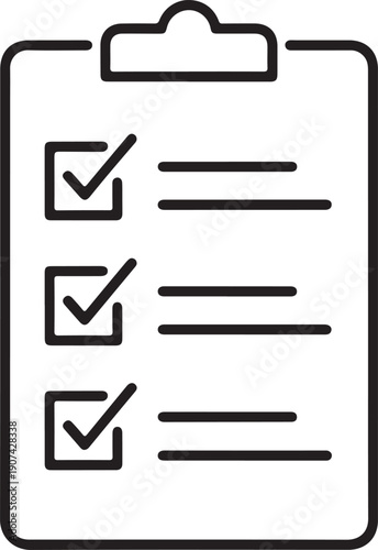 A simple clipboard with a checklist