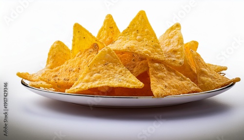 Nacho Chip Isolated White Background On Transparent Background