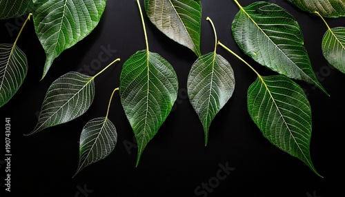 Leaf On Black Amoled Wallpaper Background