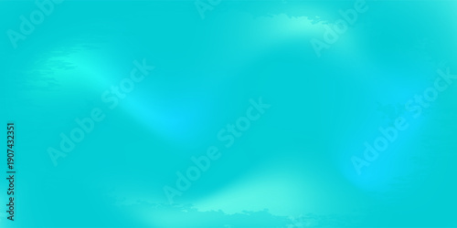 Bright turquoise gradient background. Vibrant fluid teal color backdrop. Abstract smooth fresh mint wallpaper. Blur vivid blue green marine concept texture for banner, poster, brochure. Vector