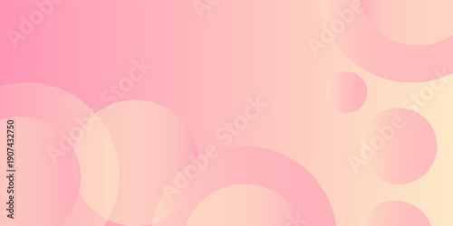 Foto Banner background, pastel colorful, pink and orange gradations, circle abstract