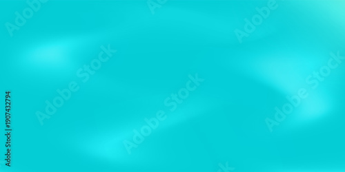 Bright turquoise gradient background. Vibrant fluid teal color backdrop. Abstract smooth fresh mint wallpaper. Blur vivid blue green marine concept texture for banner, poster, brochure. Vector
