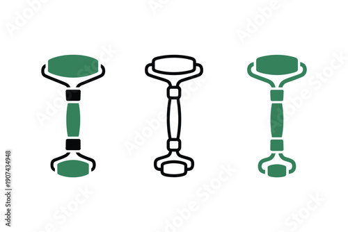 Green and Black Modern Minimalist Office Chair Illustration