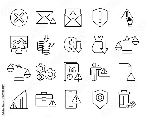 Risk Management icon set.