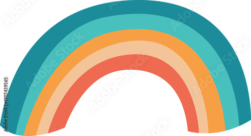 Rainbow color drawing. Fairytale magic cute symbol