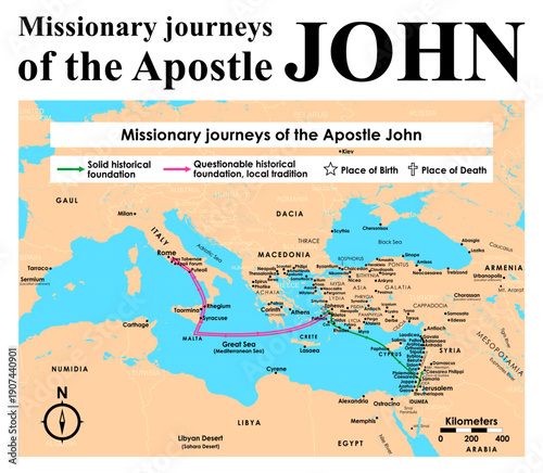 Missionary journeys of the Apostle John