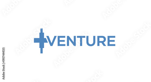 Venture Logo with Plus Sign Symbolizing Growth and Innovation.