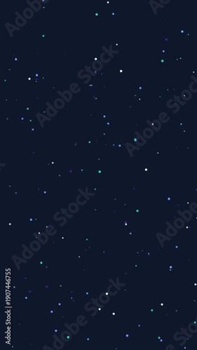 Stars Twinkling in Dark Night Sky