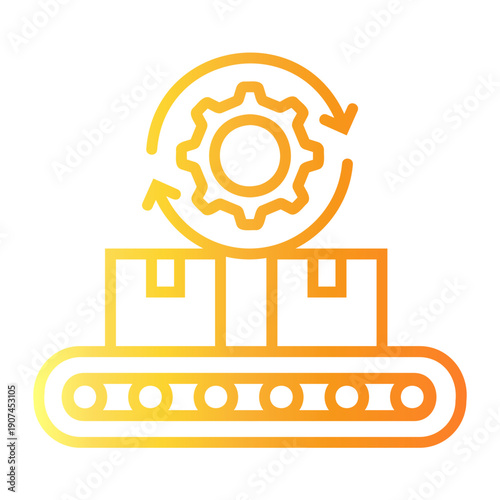 automation Line Gradient Icon