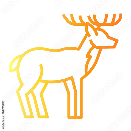hunting Line Gradient Icon