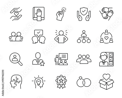 Trust icon set.