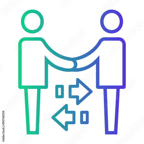 interaction Line Gradient Icon