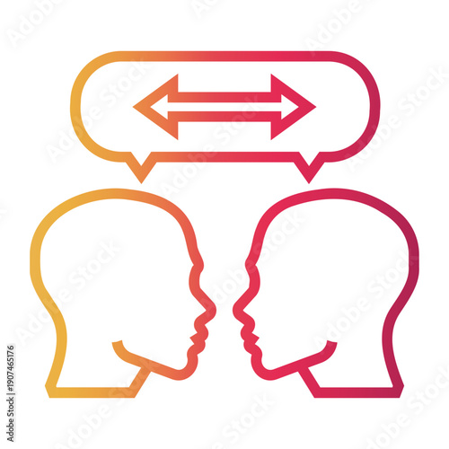 interaction Line Gradient Icon