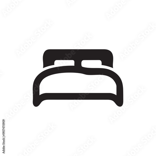 Sleeping Bed Icon Vector Outline