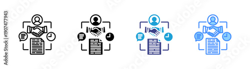 Project Management  icon set multiple style collection