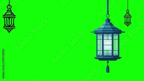 Floating Lantern Animation Background with Warm Glow