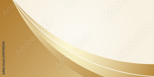 luxury shiny gold gradient background with golden wave thin line papercut design. Premium 3d abstract vector bronze gold glowing 3d wallpaper, eps10