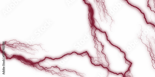 Red, white marble background. Red, marble natural pattern for background, abstract natural marble Red and white. Lightning bolt. thunder lighting on white bg. 3d illustration, lightning, storm, 