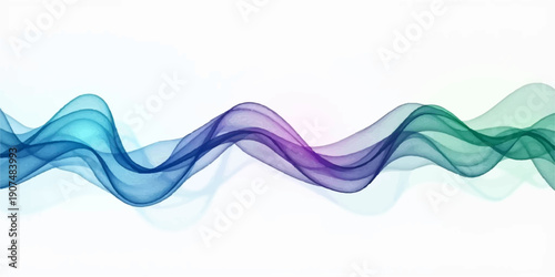 Abstract blue wave background with flowing curved lines and light motion design