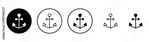 Anchor icon vector. Anchor sign and symbol. Anchor marine icon.