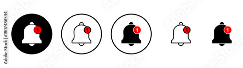 Bell icon vector. Notification sign and symbol for web site design