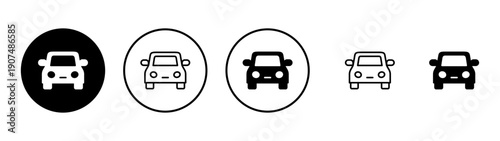 Car icon vector. car sign and symbol. small sedan