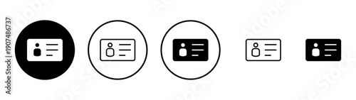 License icon vector. ID card icon. driver license, staff identification card