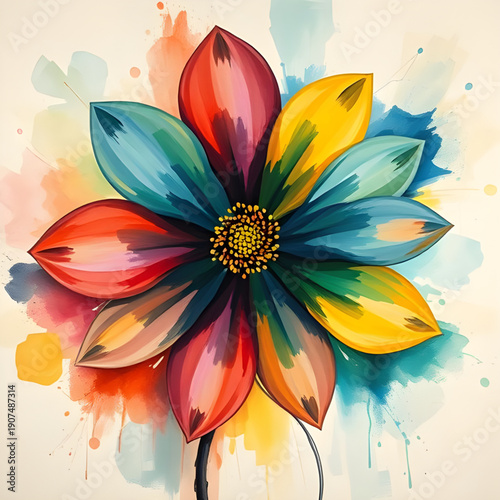 abstract, flower, floral, oilpaint, digital, art, artwork, painting, modern, contemporary, creative, artistic, texture, brushstroke, strokes, canvas, colorful, vibrant, vivid, expressive, aesthetic, b