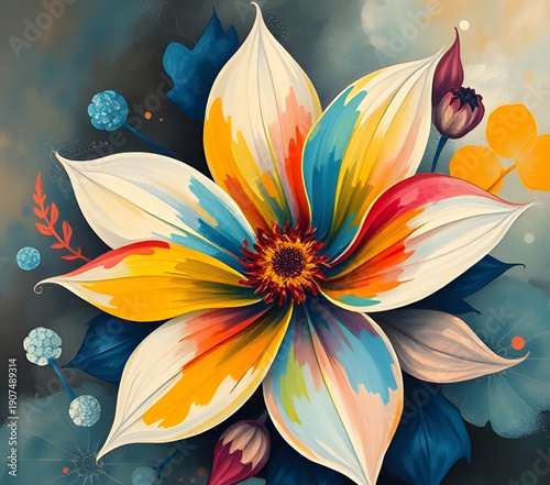 abstract, flower, floral, oilpaint, digital, art, artwork, painting, creative, artistic, texture, brushstroke, strokes, canvas, color, colorful, vibrant, expressive, aesthetic, beauty, elegant, decora