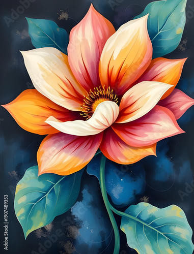 abstract, flower, floral, oilpaint, digital, art, artwork, painting, creative, artistic, texture, brushstroke, strokes, canvas, color, colorful, vibrant, expressive, aesthetic, beauty, elegant, decora